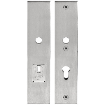 Massieve veiligheidsschilden met kerntrekbeveiliging SQUARE LSQSM-50KT kruk/kruk SKG*** PC92 mat RVS
