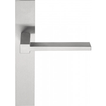 Deurkruk paar SQUARE LSQ5P236SFC massief ongeveerd op schild blind mat RVS