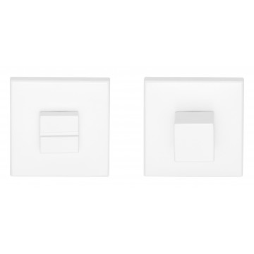 Toiletgarnituur SQUARE LSQWC50 inclusief 5/6/7/8 mm stift wit RVS-304