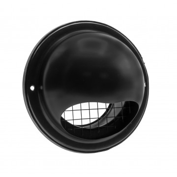 Bolrooster grofmazig gaas Ø100 mm zwart RVS-304