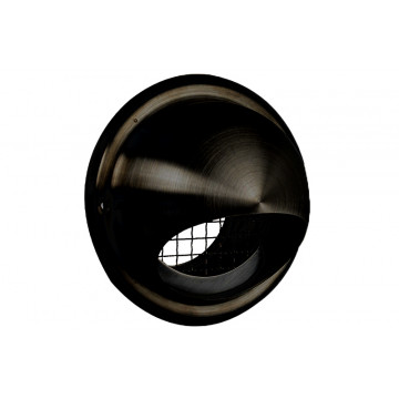 Bolrooster grofmazig gaas Ø125 mm zwart RVS-304