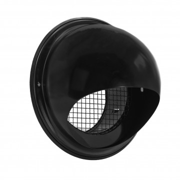 Bolrooster grofmazig gaas Ø180 mm zwart RVS-304
