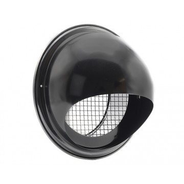 Bolrooster grofmazig gaas Ø200 mm zwart RVS-304