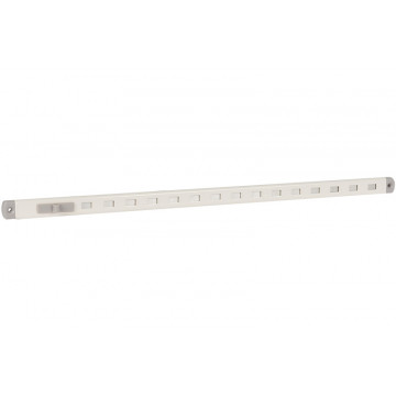 Gleufluchtrooster binnen P 294x20 mm wit aluminium