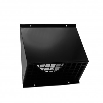 Muurrooster 180 mm zwart aluminium