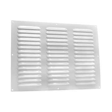 Schoepenrooster vlak model 400x300 mm wit aluminium