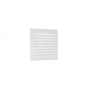Schoepenrooster vlak model 200 x 200 mm wit aluminium
