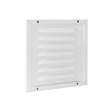 Kaderrooster met gaas 150 x 150 mm wit aluminium