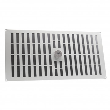 Schuifrooster met gaas 500 x 250 mm wit aluminium
