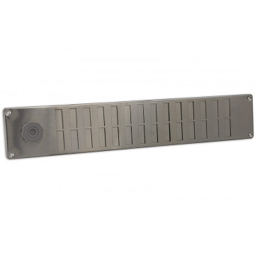 Schuifrooster met draaiknop 500 x 90 mm RVS-304