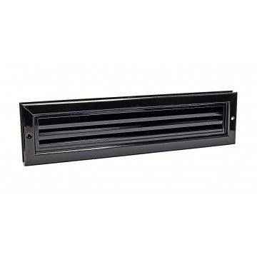 Deurrooster 470 x 121 mm zwart aluminium