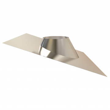 Dakplaat Ø80 mm alu 15-35° voor rookkanaal dubbelwandig RVS-304