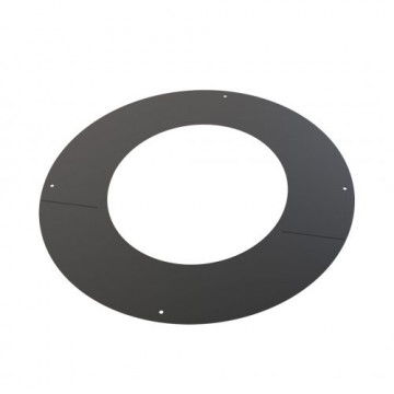 Rozet Ø80 mm 2 delig 30-45° voor rookkanaal dubbelwandig RVS-304 zwart gecoat