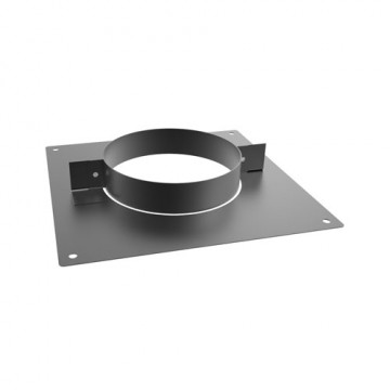 Verdiepingsondersteuning Ø125 mm voor rookkanaal dubbelwandig RVS-304 zwart gecoat