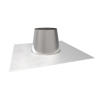 Dakplaat Ø150 mm alu 0° voor rookkanaal dubbelwandig RVS-304