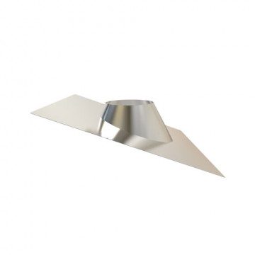Dakplaat Ø150 mm alu 15-35° voor rookkanaal dubbelwandig RVS-304