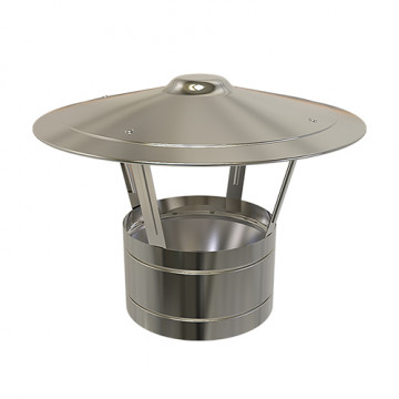 Regenkap Ø150 mm voor rookkanaal dubbelwandig RVS-304