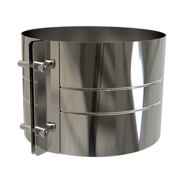 Brede klemband Ø250 mm Brede klemband voor rookkanaal dubbelwandig RVS-304
