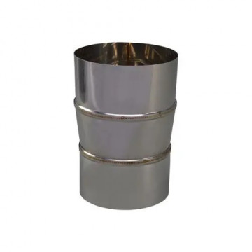 Verloopstuk enkelwandig 109 mm uitw. - 115 mm voor rookkanaal RVS-304