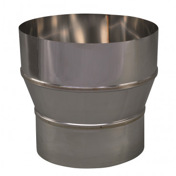 Verloopstuk enkelwandig 149 mm uitw. - 175 mm voor rookkanaal RVS-304