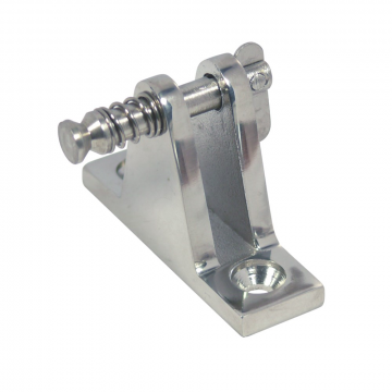 Dekplaat vlak met losse pin 90 graden 60x17mm RVS-316 (A4)
