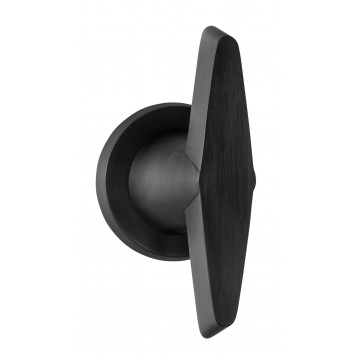 Voordeurknop Osiris Hertman CONE OH200V massief voordeurknop vast op rozet PVD mat zwart RVS-304