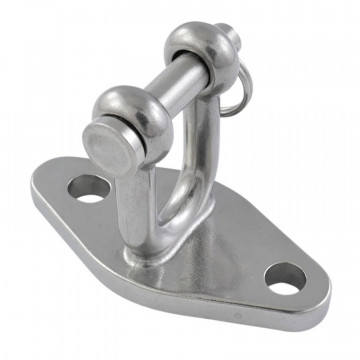 Oogplaat 75 mm met D-sluiting 8 mm RVS-316