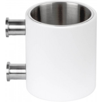 Tandenborstelhouder Piet Boon ONE PB103 met muurbevesting mat RVS-316/wit Corian®