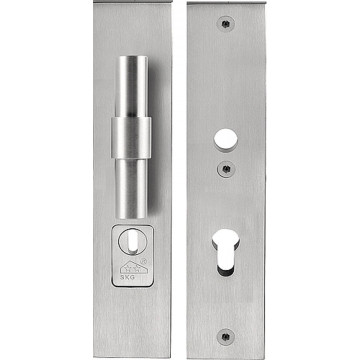 Massieve veiligheidsschilden met kerntrekbeveiliging Piet Boon ONE PB20-50KT knop/kruk SKG*** PC72 mat RVS