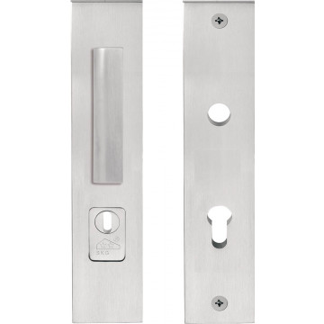 Massieve veiligheidsschilden met kerntrekbeveiliging Piet Boon TWO PB23-50KT knop/kruk SKG*** PC72 mat RVS