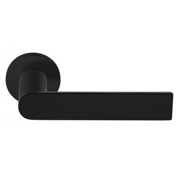 Deurkruk paar Piet Boon ARC PBA101-G geveerd op rozet PVD mat zwart RVS-304