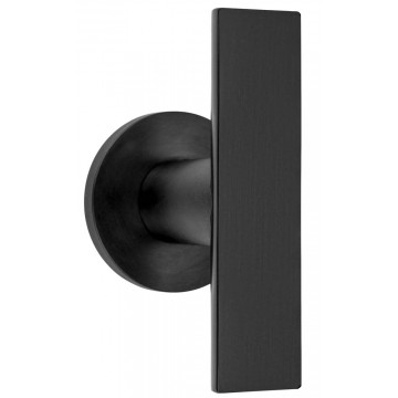 Voordeurknop Piet Boon ARC PBA200VA massief voordeurknop vast op rozet PVD mat zwart RVS-304