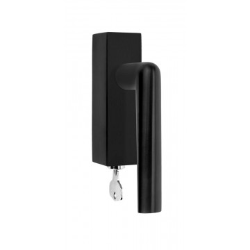 Set draaikiepgarnituren Piet Boon INC PBI100-DKLOCK afsluitbaar PVD mat zwart LW RVS-304