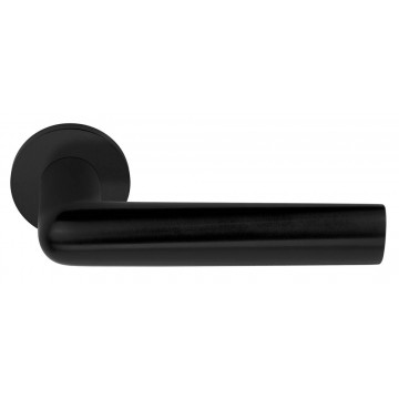 Deurkruk paar Piet Boon INC PBI102-G geveerd op rozet PVD mat zwart RVS-304