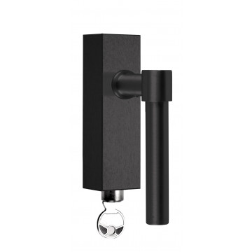 Draaikiepgarnituur Piet Boon ONE PBL15-DKLOCK afsluitbaar PVD mat zwart RVS-304