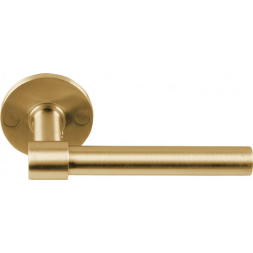 Deurkruk paar Piet Boon ONE PBL15XL/50 dubbel geveerd op rozet PVD mat goud RVS-304