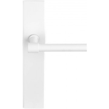 Deurkruk paar Piet Boon ONE PBL15XLP236SFC massief ongeveerd op schild blind wit RVS-304