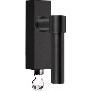 Draaikiepgarnituur Piet Boon ONE PBL20-DKLOCK afsluitbaar PVD mat zwart RVS-304