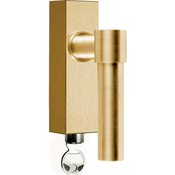 Draaikiepgarnituur Piet Boon ONE PBL20-DKLOCK afsluitbaar PVD mat goud RVS-304