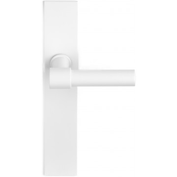 Deurkruk paar Piet Boon ONE PBL20P236SFC massief ongeveerd op schild blind wit RVS-304