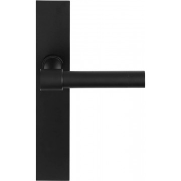Deurkruk paar Piet Boon ONE PBL20XLP236SFC massief ongeveerd op schild blind mat zwart RVS-304