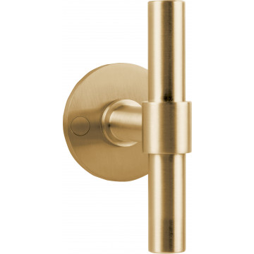 Deurkruk paar Piet Boon ONE PBT15/50 dubbel geveerd op rozet PVD mat goud RVS-304