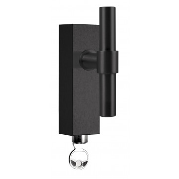 Draaikiepgarnituur Piet Boon ONE PBT15-DKLOCK afsluitbaar PVD mat zwart RVS-304