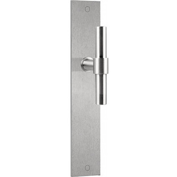 Deurkruk paar Piet Boon ONE PBT15P236SFC massief ongeveerd op schild blind mat RVS