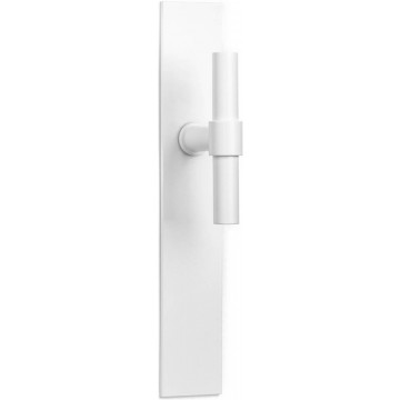 Deurkruk paar Piet Boon ONE PBT15P236SFC massief ongeveerd op schild blind wit RVS-304