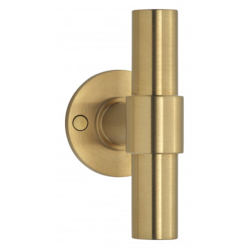 Deurkruk paar Piet Boon ONE PBT20/50 dubbel geveerd op rozet PVD mat goud RVS-304