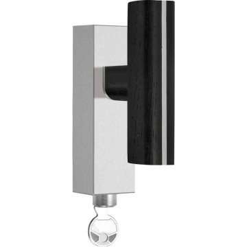 Draaikiepgarnituur Piet Boon TWO PBT22-DKLOCK afsluitbaar mat RVS/eikenhout zwart