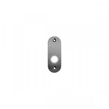 Handgreepplaat kort massief schroefafstand 67 mm mat geslepen RVS-304