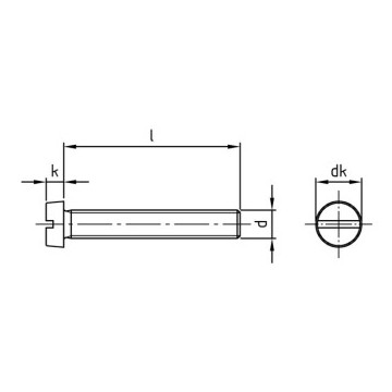 Cilinderschroef met sleuf M8 x 50 mm DIN 84 RVS A2-70 (200 stuks)