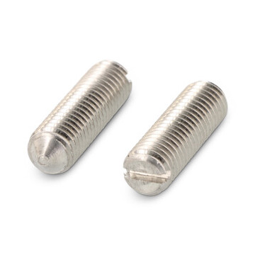 Stelschroef met sleuf en punt M4 x 8 mm DIN 553 RVS A2 (200 stuks)